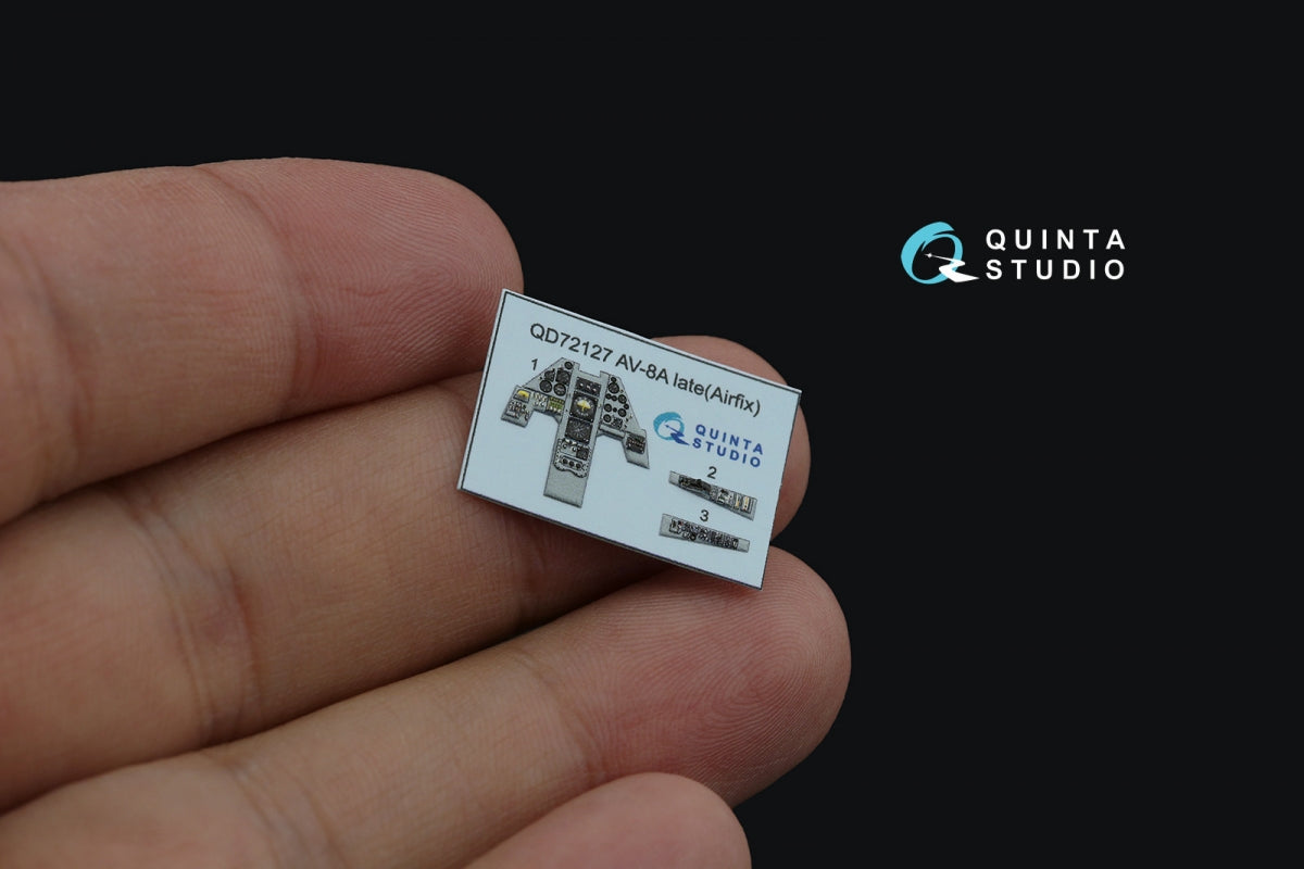Quinta Studio QD72127 AV-8A late 3D-Printed coloured Interior on decal paper (Airfix) 1/72 – imagen 3