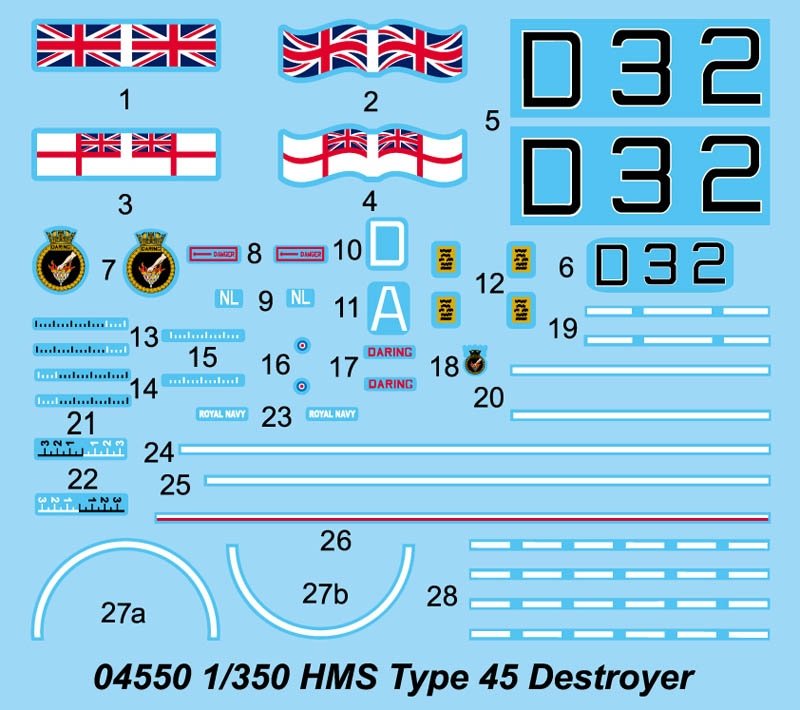 Trumpeter 04550 HMS Type 45 Destroyer 1/350 – imagen 4