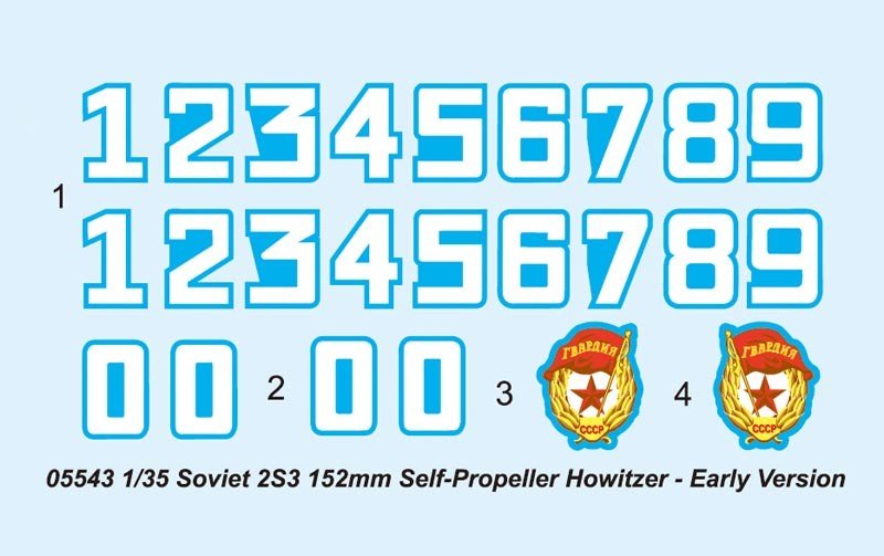 Trumpeter 05543 Soviet 2S3 152mm Self-Propeller Howitzer - Early Version 1/35 – Bild 3