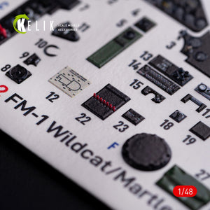 KELIK K48082 FM-1 Wildcat/Martlet Mk.V interior 3D decals for Tamiya kit 1/48 – Bild 6