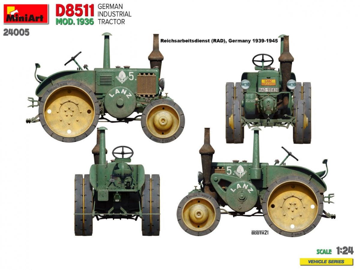 MiniArt 24005 GERMAN INDUSTRIAL TRACTOR D8511 MOD. 1936 1/24 – Bild 6