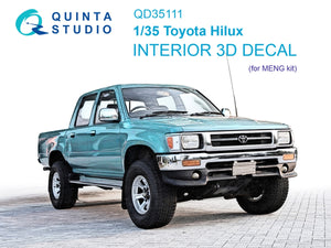Quinta Studio QD35111 Toyota Hilux 3D-Printed &amp;amp; coloured Interior on decal paper (MENG) 1/35