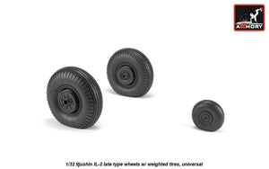 Armory Models AW32016 Iljushin IL-2 Bark late type wheels w/ weighted tires 1/32 – image 5