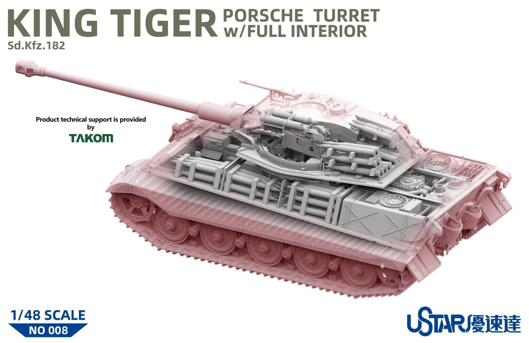 Suyata NO-008 King Tiger Porsche Turret With Full Interior 1/48 – imagen 5