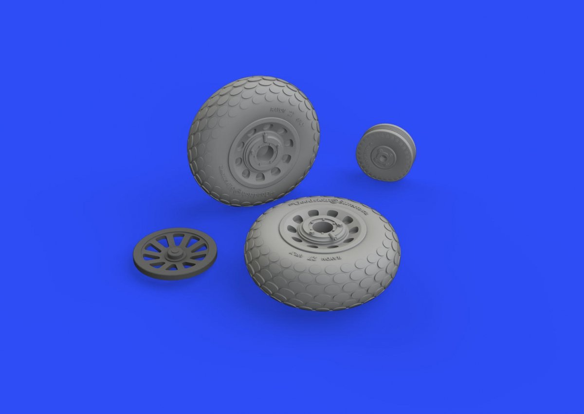 Eduard 648503 P-51D wheels oval tread 1/48 EDUARD – immagine 3