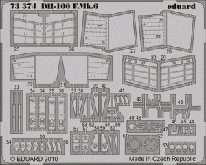 Eduard 73374 DH-100 F. Mk.6 1/72 AMODEL – imagen 2