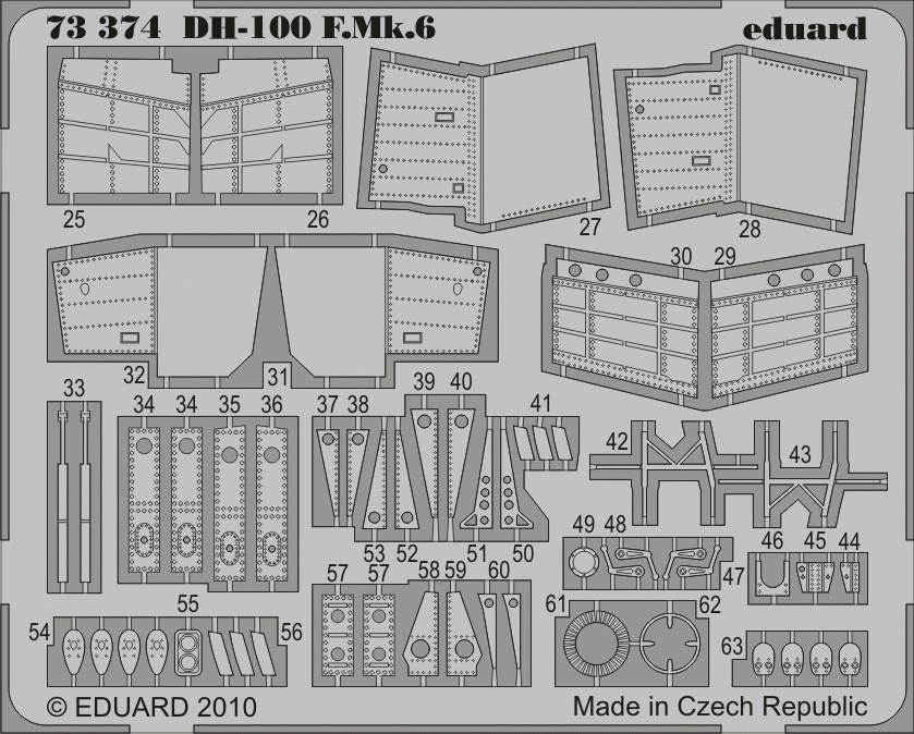 Eduard 73374 DH-100 F. Mk.6 1/72 AMODEL – imagen 2