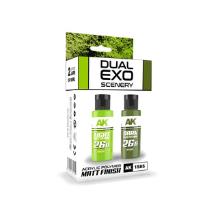 AK Interactive AK1585 DUAL EXO SCENERY SET 26 – 26A VÉGÉTATION CLAIRE &amp;amp; 26B VÉGÉTATION FONCÉE