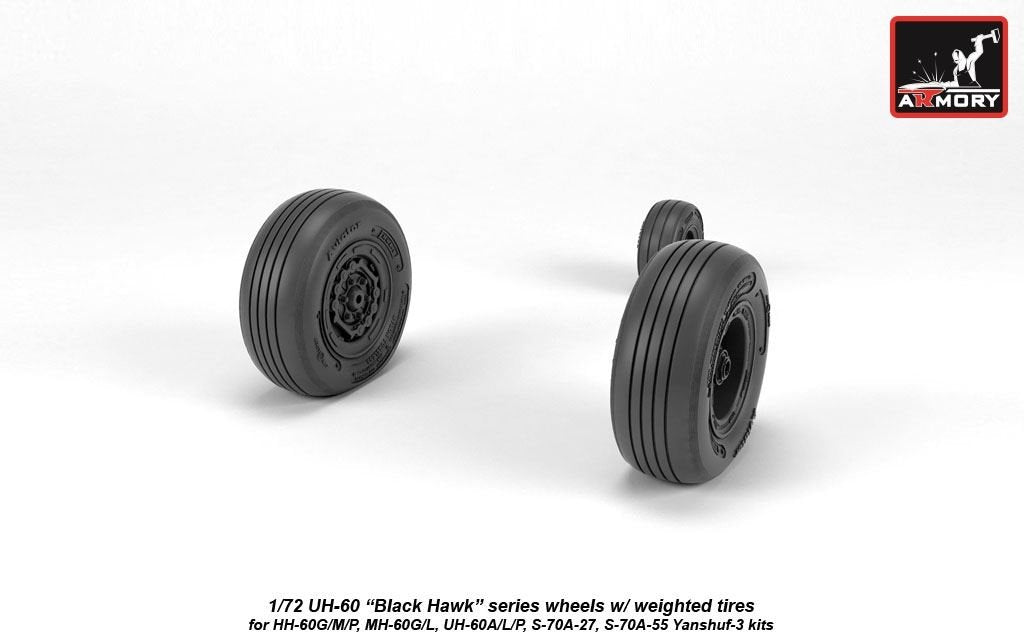 Roues Armory Models AW72334 UH-60 Black Hawk avec pneus lestés 1/72 – image 4