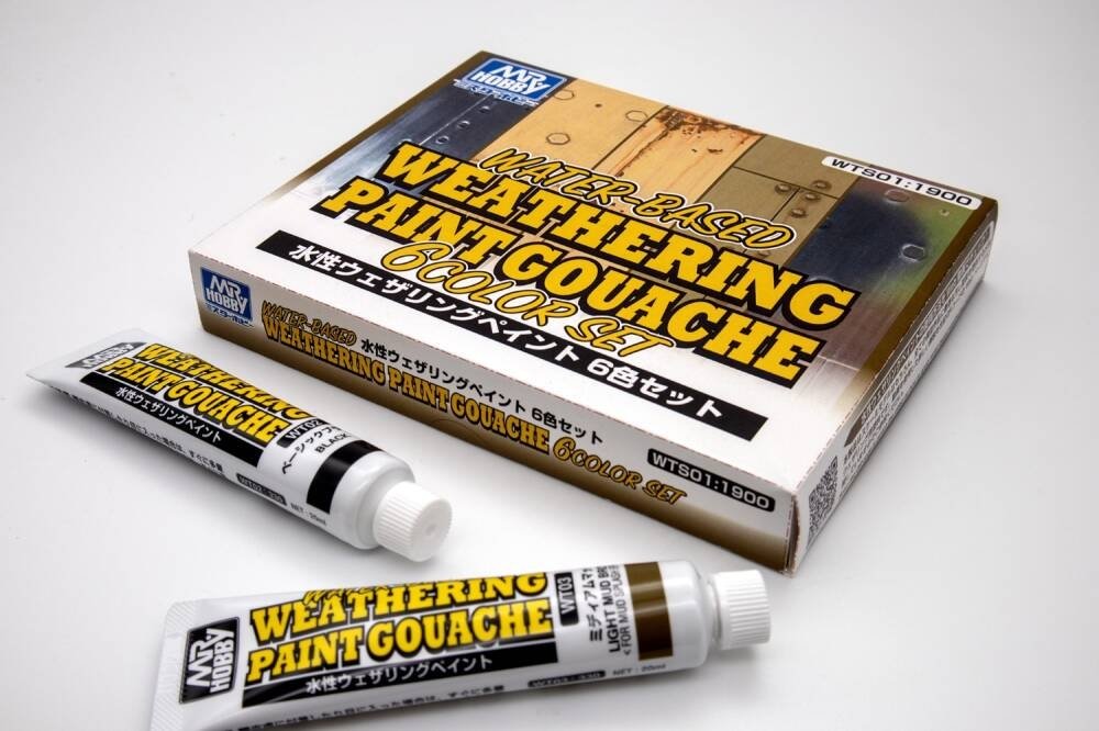 Gunze Sangyo WTS-01 Peinture de vieillissement Gouache Ensemble de 6 couleurs (6x20ml)