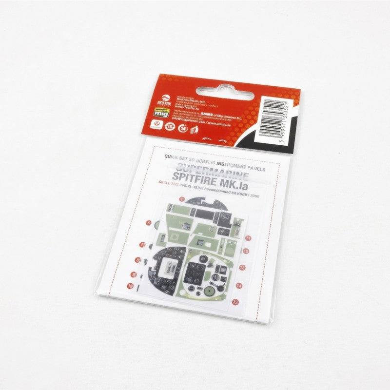 Red Fox Studio QS-32153 Spitfire Mk.Ia for Hobby 2000 kit 1/32