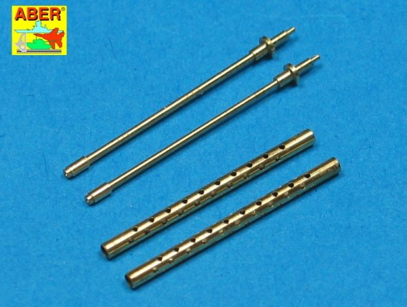 Aber A32017 Jeu de 2 canons standard de calibre .50 (12,7 mm) pour mitrailleuses d'avion américaines Browning M2 (1/32)