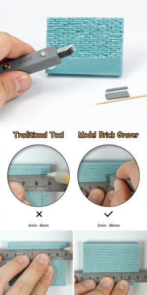 Liang 0227 Model Brick Graver for Dioramas – imagen 8