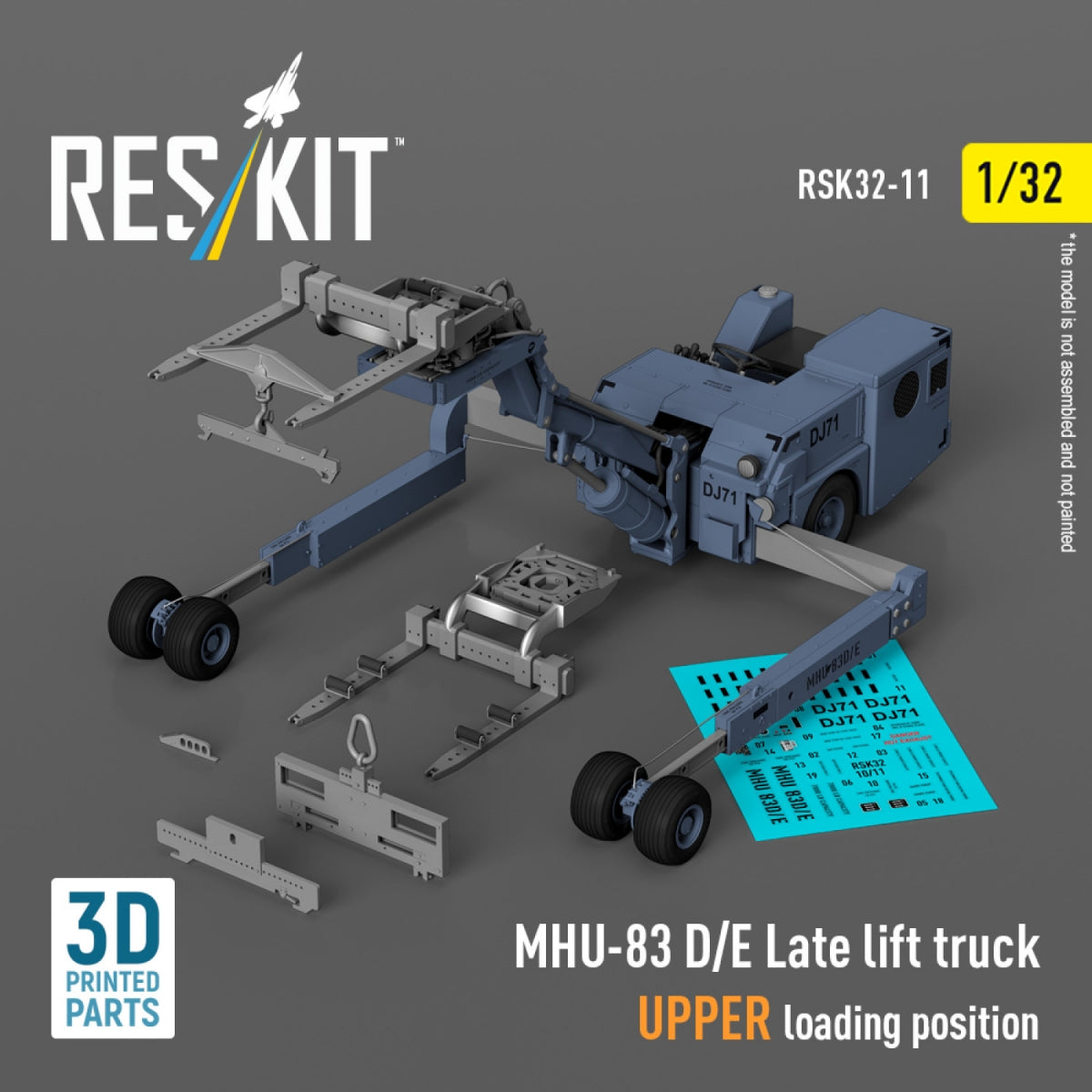 RESKIT RSK32-0011 MHU-83 D/E Late lift truck UPPER loading position (3D Printed model kit) 1/32 – immagine 4