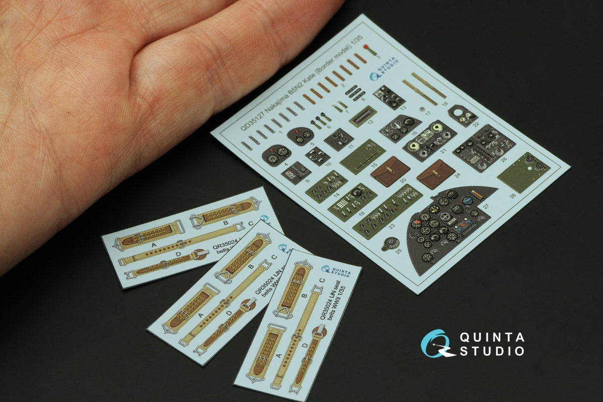 Quinta Studio QD35127 Nakajima B5N2 Kate 3D-Printed coloured Interior on decal paper (Border Model) 1/35 – Bild 5