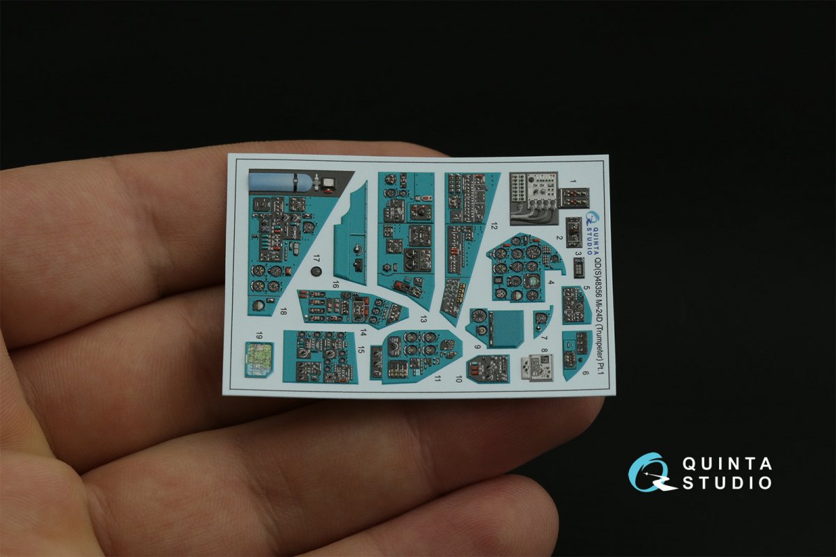Quinta Studio QDS-48356 Mi-24D 3D-Printed &amp;amp; coloured Interior on decal paper (Trumpeter) (Small version) 1/48 – Bild 7