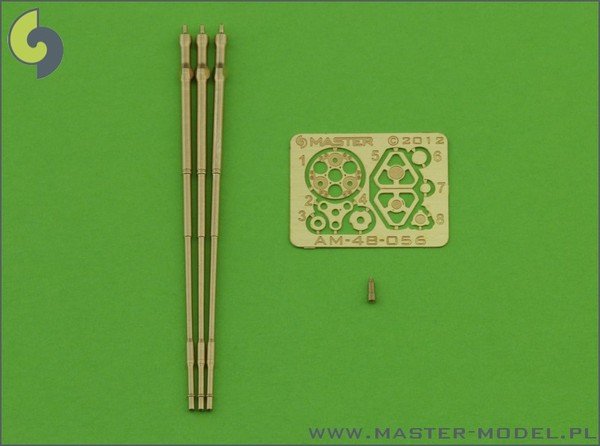 Master AM-48-056 M197 - Three-barrelled rotary 20mm cannon - turned barrels with etched barrel clamps - used on AH-1 Cobra 1/48