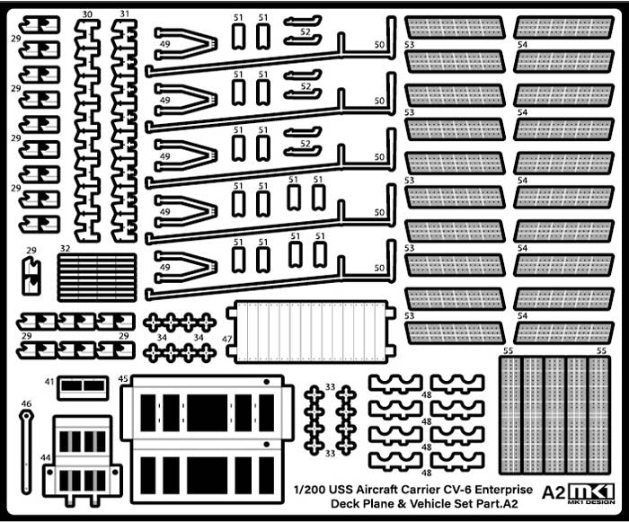 MK1 Design MS-20018 WW II USS DECK PLANE SET for CV-6 Enterprise 1/200 – immagine 4