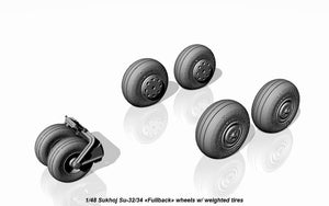 Armory Models AW48025 Sukhoj Su-32FN / Su-34 Fullback wheels w/ weighted tires 1/48 – imagen 4