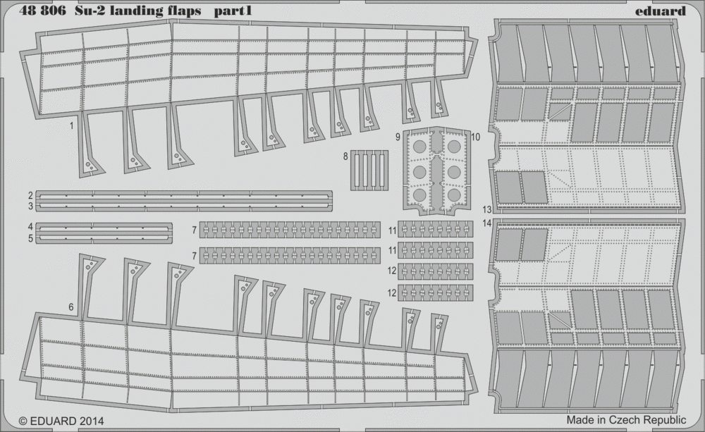Eduard 48806 Su-2 landing flaps 1/48 ZVEZDA