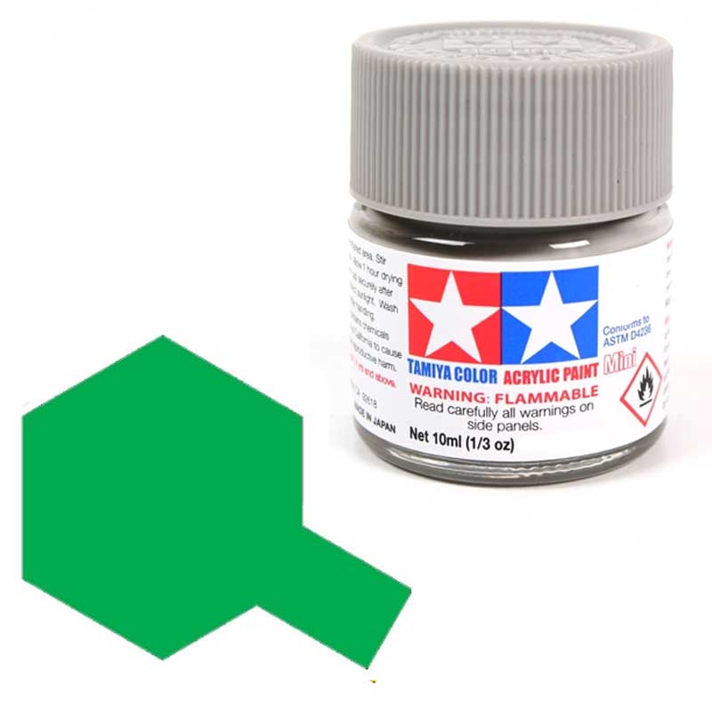 Peinture acrylique Tamiya X25 Vert transparent (81525) 10 ml