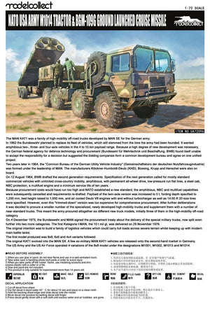 Modelcollect UA72096 NATO M1014 MAN Tractor &amp;amp; BGM-109G Ground Launched Cruise Missile (1/72) – image 3