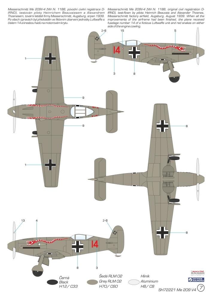 Special Hobby 72221 Messerschmitt Me 209V-4 1/72 – zdjęcie 3