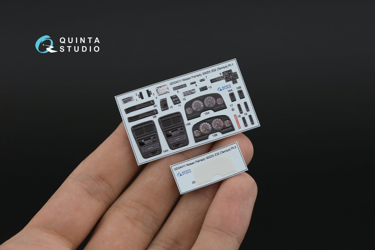 Quinta Studio QD24011 Nissan Fairlady 300ZX Z32 3D-Printed &amp;amp; colored Interior on decal paper (Tamiya) 1/24 – image 7