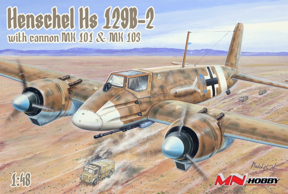 MN Hobby 48MN002 Henschel Hs 129B-2 With Cannon MK 101 &amp; MK 103 1/48