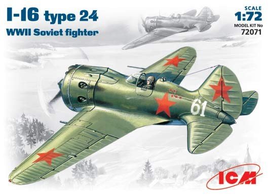ICM 72071 I-16 type24 WWII Soviet fighter 1/72