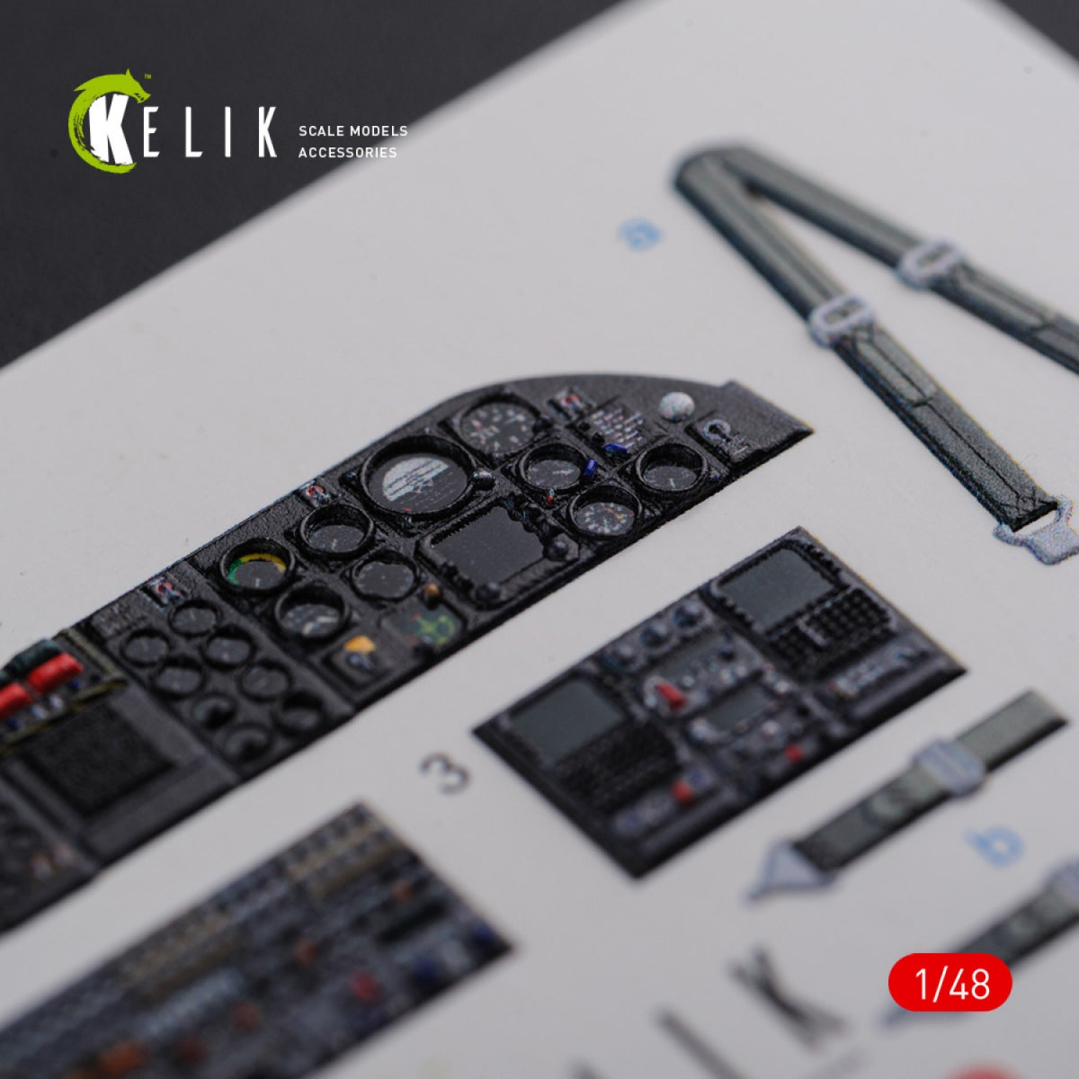 KELIK K48090 CH-46E interior 3D decals for Academy kit 1/72 – Bild 6