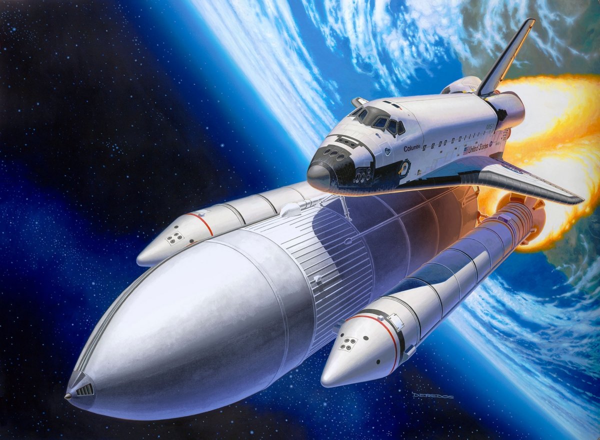 Revell 05674 Space Shuttle &amp;amp; Booster Rockets - 40th Anniversary 1/144 – zdjęcie 2