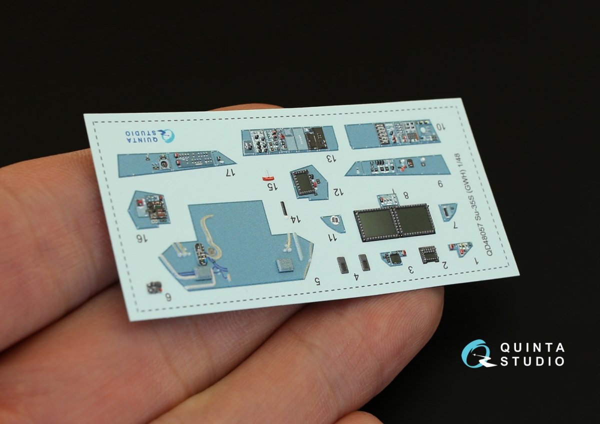 Quinta Studio QD48057 Su-35S 3D-Printed &amp;amp; coloured Interior on decal paper (for GWH kit) 1/48 – Bild 4