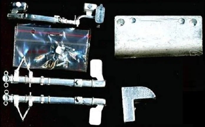Train d'atterrissage et lest Mitchell B-25H/J HK Models 01EA01 (pour maquettes B-25 de HK Models) 1/32