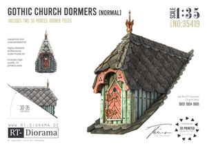 RT-Diorama 35419 Gothic Church Dormers Normal [~30-35°] 1/35
