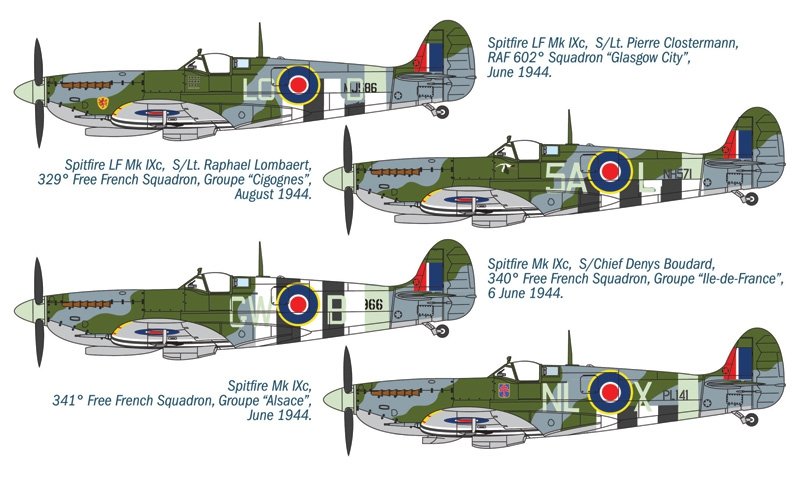 Italeri 1365 SPITFIRE Mk .IX Free French 1/72 – Bild 3