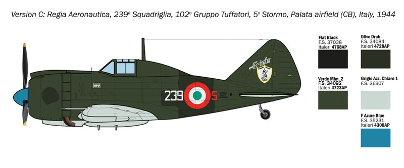 Italeri 1472 Reggiane Re.2002 Ariete 1/72 – immagine 7