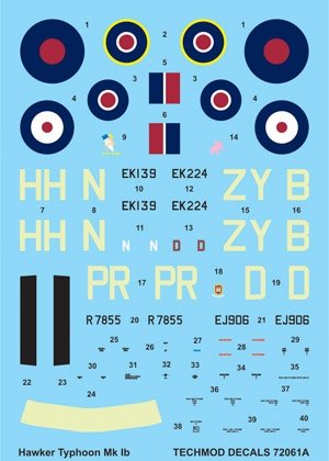 Techmod 72061 - Hawker Typhoon Ib 1/72