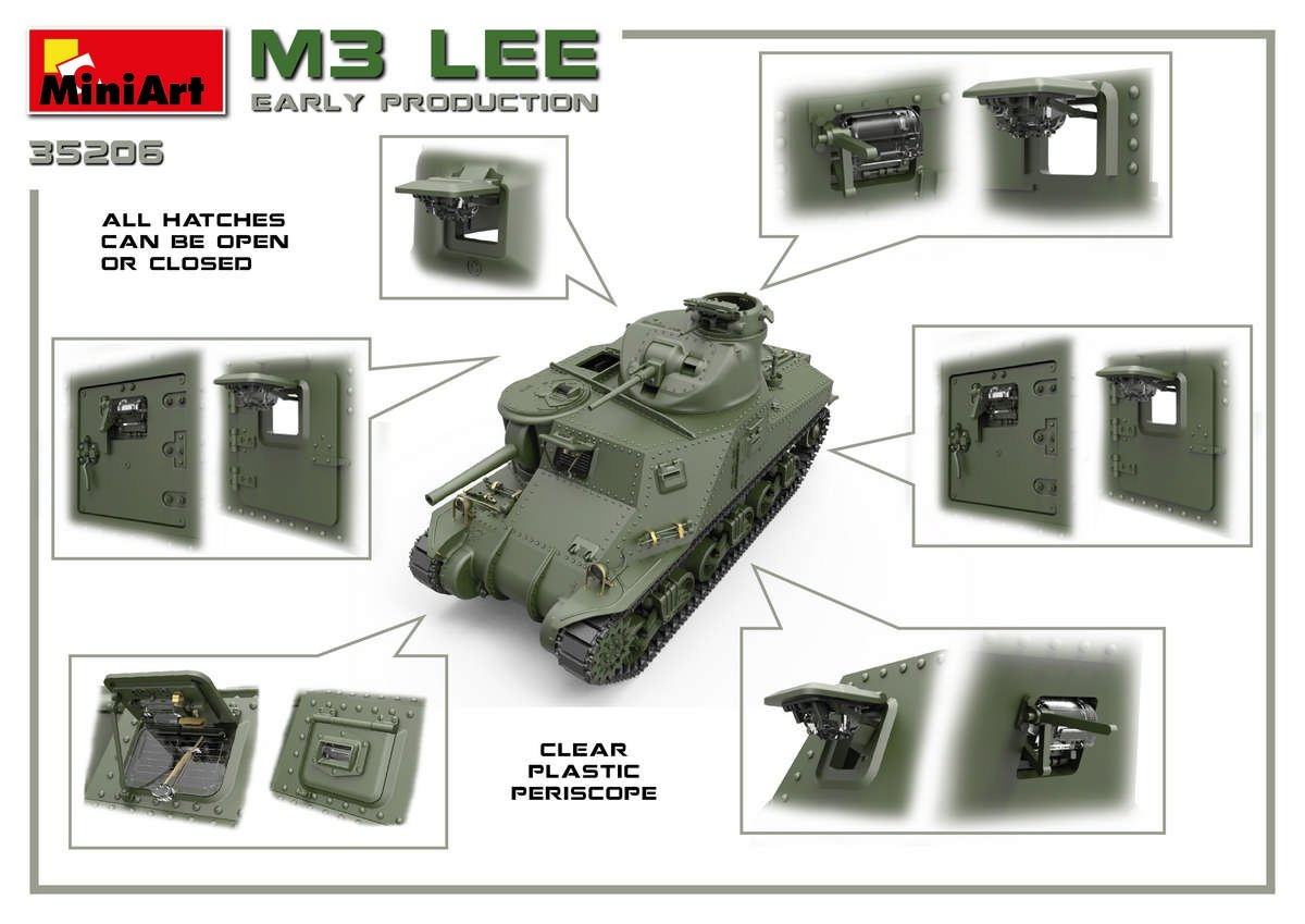 Miniart 35206 M3 Lee early prod. w/interior 1/35 – immagine 13
