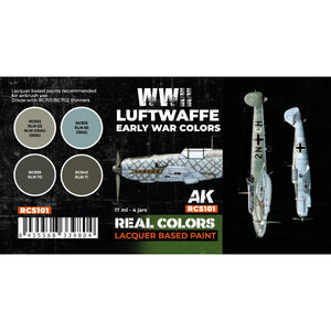 AK Interactive RCS101 Couleurs du début de la Luftwaffe (Seconde Guerre mondiale) 4 x 17 ml – image 2