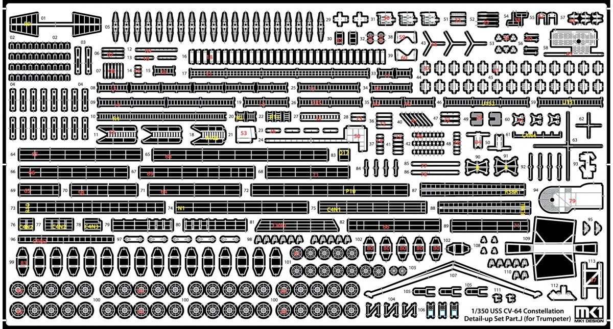 MK1 Design MS-35048 CV-64 Constellation Detail-up Part DX for Trumpeter 1/350 – Bild 25
