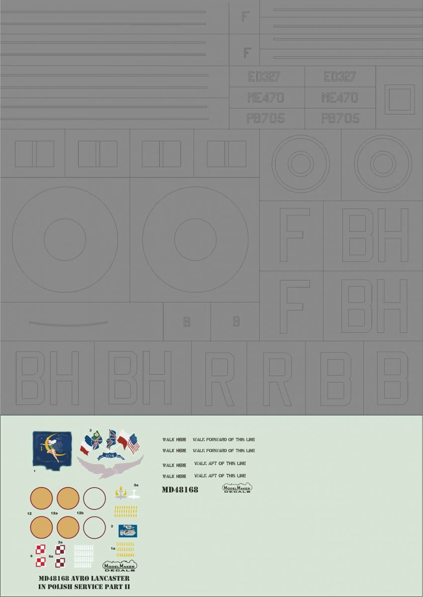 ModelMaker Decals MD48168 Avro Lancaster in Polish service part I 1/48 – Bild 3