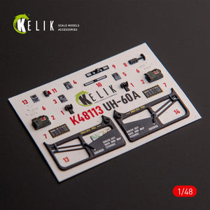KELIK K48113 UH-60A Black Hawk - Type 1 interior 3D decals for ICM kit 1/48 – Bild 4