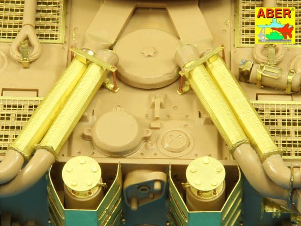 Aber 35A127 Feifel air cleaners tubes for early Tiger I, Ausf.E (Sd.Kfz.181) 1/35 – imagen 9
