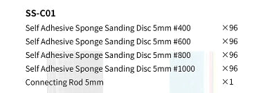 Disques abrasifs auto-adhésifs en éponge DSPIAE SS-C01, 5 mm  – image 10
