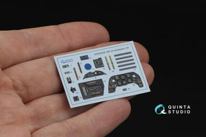 Quinta Studio QD32256 Bf 109F2/F4 3D-Printed &amp; coloured Interior on decal paper (Hasegawa) 1/32