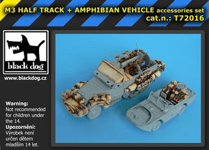 Black Dog T72016 M3 Half Track + amphibian vehicle for Trumpeter 1/72 – immagine 2
