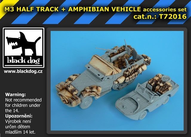 Black Dog T72016 M3 Half Track + amphibian vehicle for Trumpeter 1/72 – immagine 2