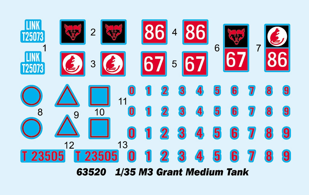 I Love Kit 63520 M3 Grant Medium Tank 1/35 – zdjęcie 3