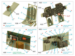 Quinta Studio QD32136 P-47D Razorback 3D-Printed &amp;amp; coloured Interior on decal paper (Trumpeter) 1/32 – immagine 10